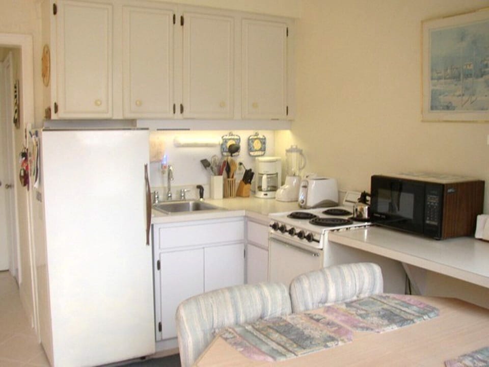 View of Kitchen in our Beachfront Condo