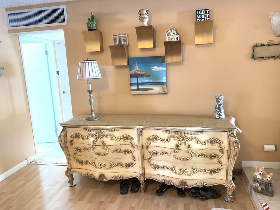 Entrance hallway new French provisional furniture.