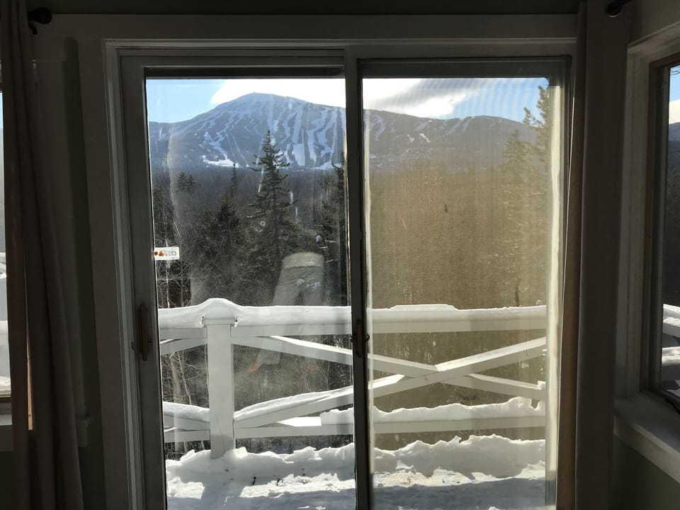 View from bedroom leading out to deck