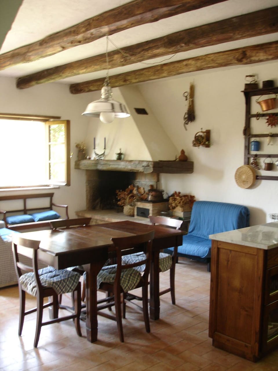 Dining area and living room at the first floor.