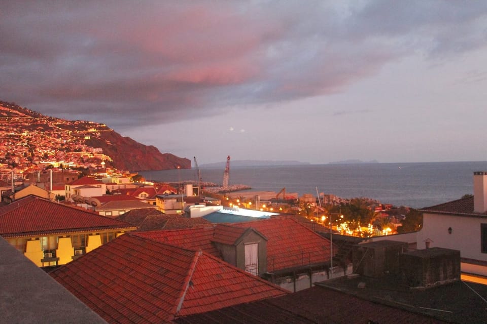 View from the balcony at sunset