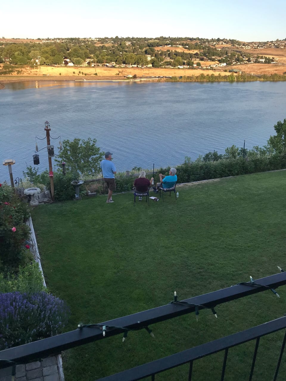 Guests enjoying the Snake River go by 