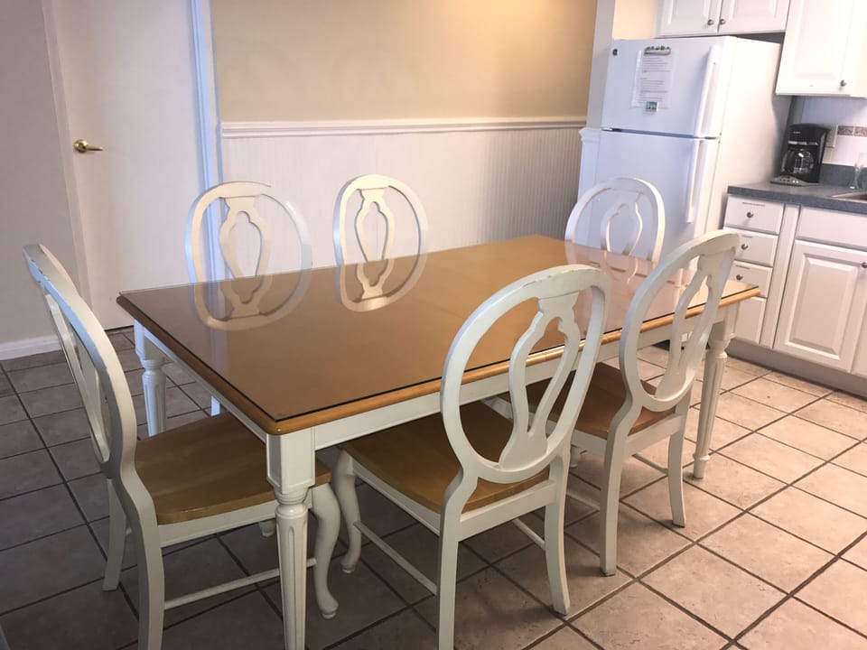 Dining table with seating for 6