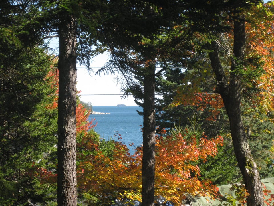 A colorful Fall view of Crow Island