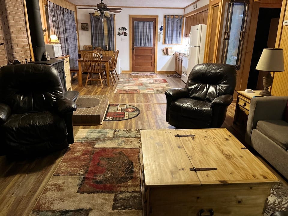From living room to entrance door. Plenty of space for seating and eating. 