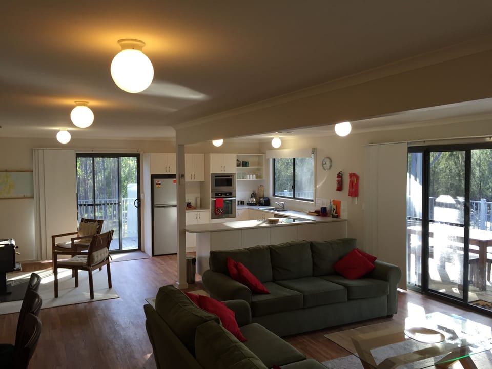 Living room, kitchen