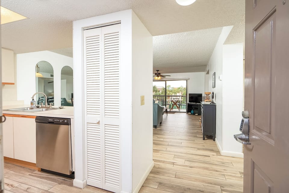 View as you enter the front door.