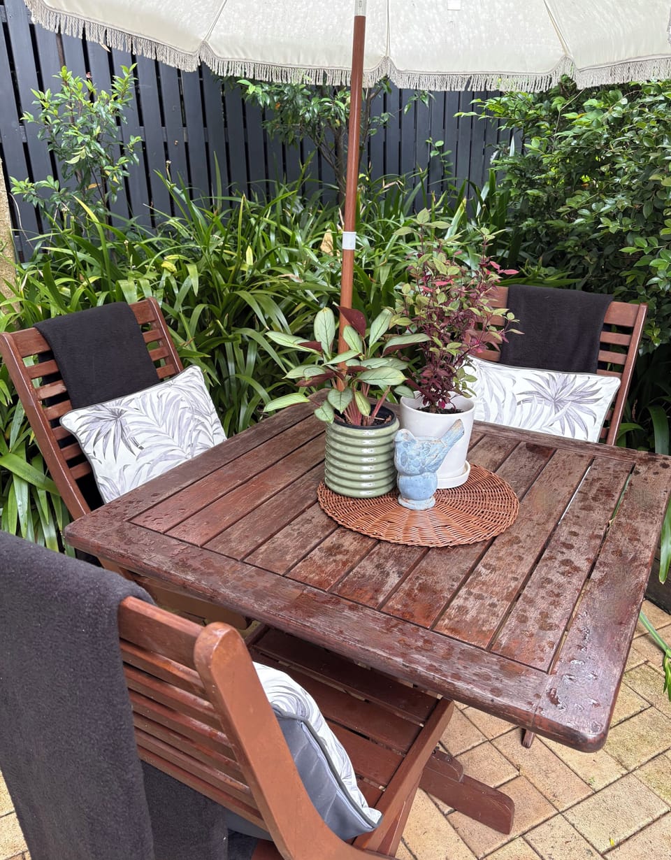 Private outdoor garden patio