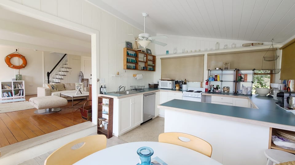 Nicely equipped eat in kitchen