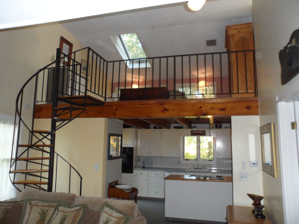 View up to loft and second floor