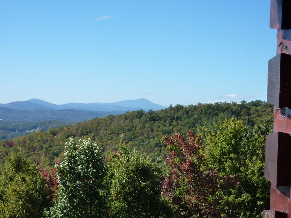 You can usually see the most visited place in NC from the deck of the cabin. 