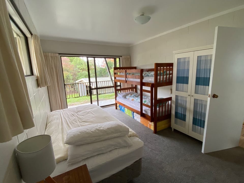 King Single bed and set of single bunks. 2 x foam mattress