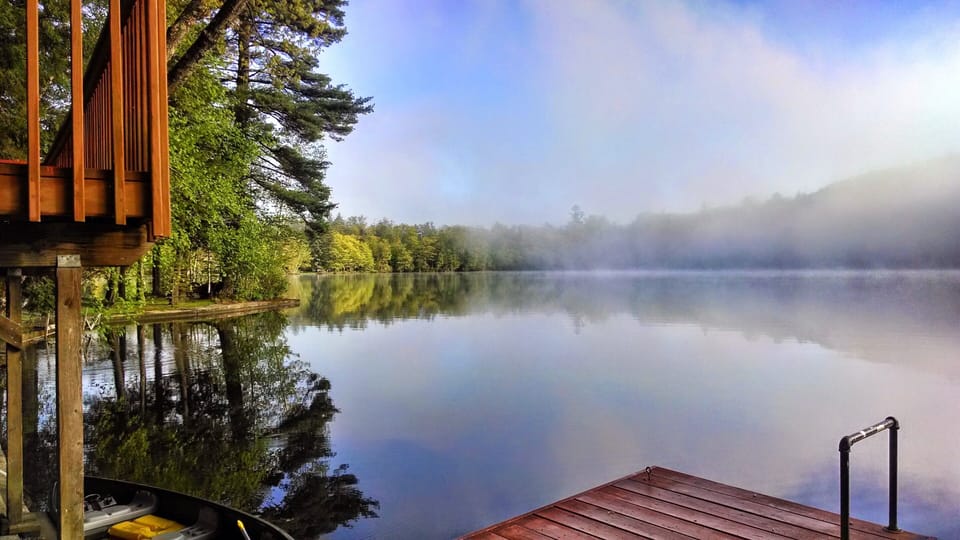 View from the cantilever dock and the main deck