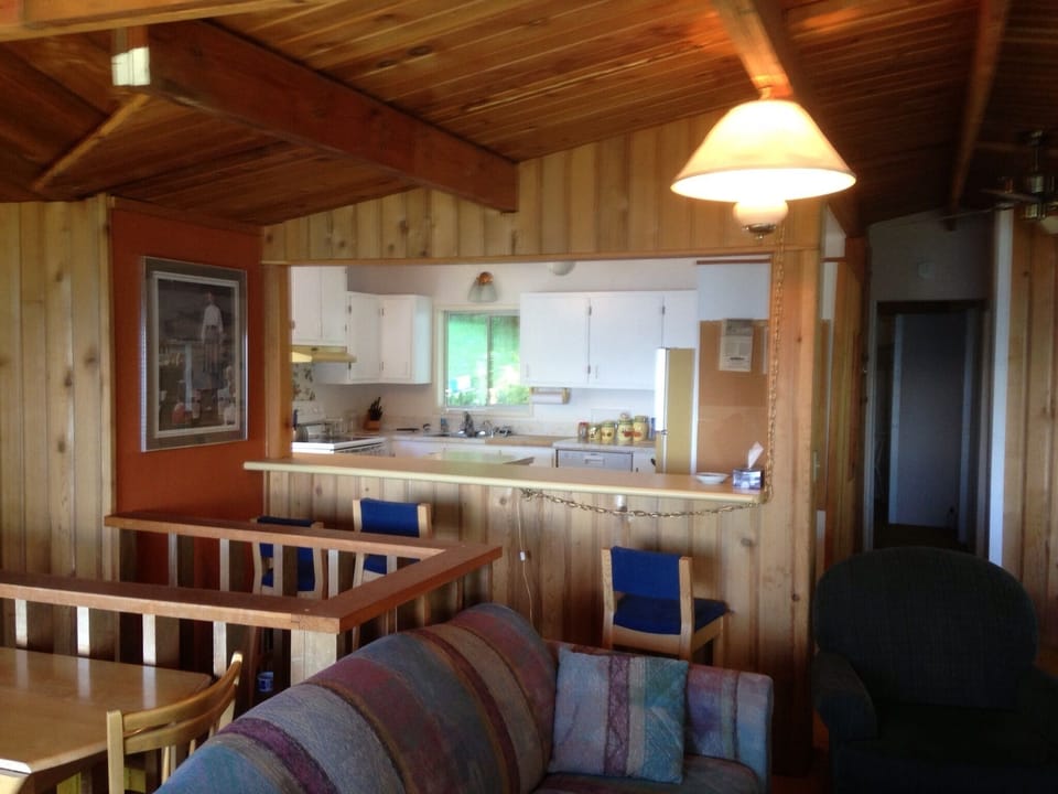 Living room into kitchen