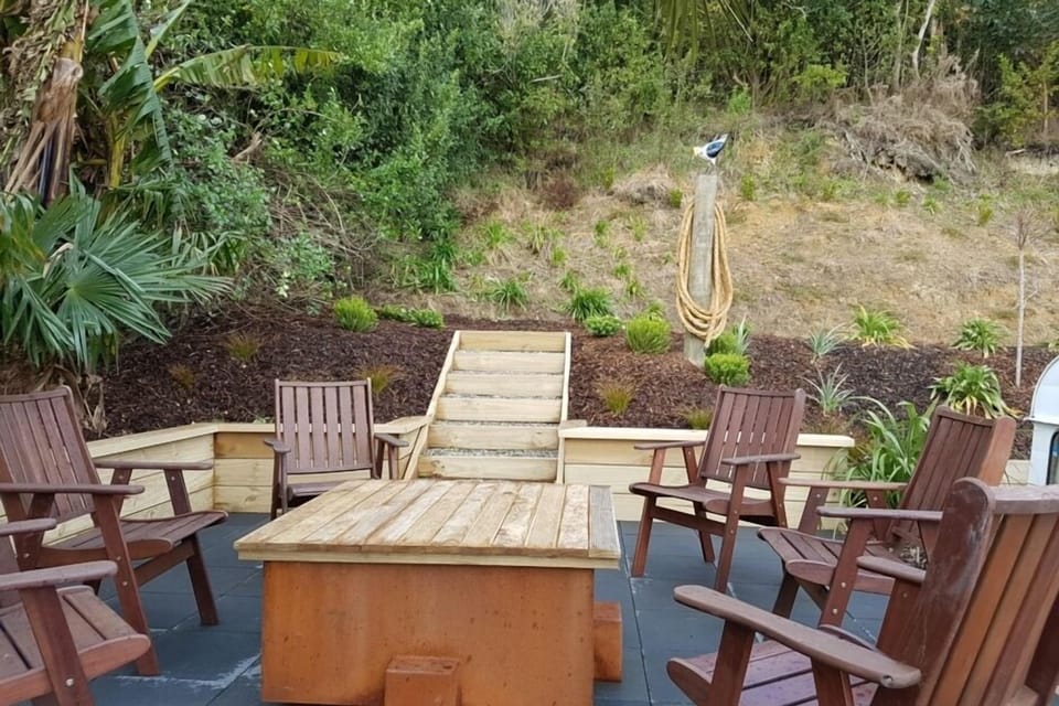 Outdoor firepit area