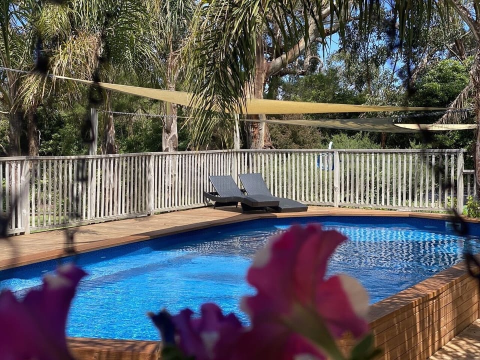 Tranquil resort style poolside setting