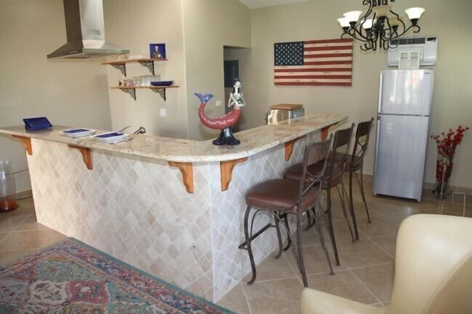 Guest house kitchen/bar area