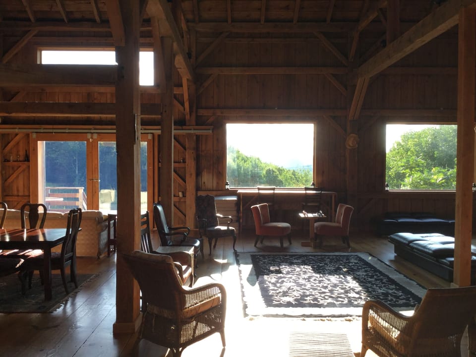 Stunning renovated Catskills barn from 1883, moved up hill in 1987.