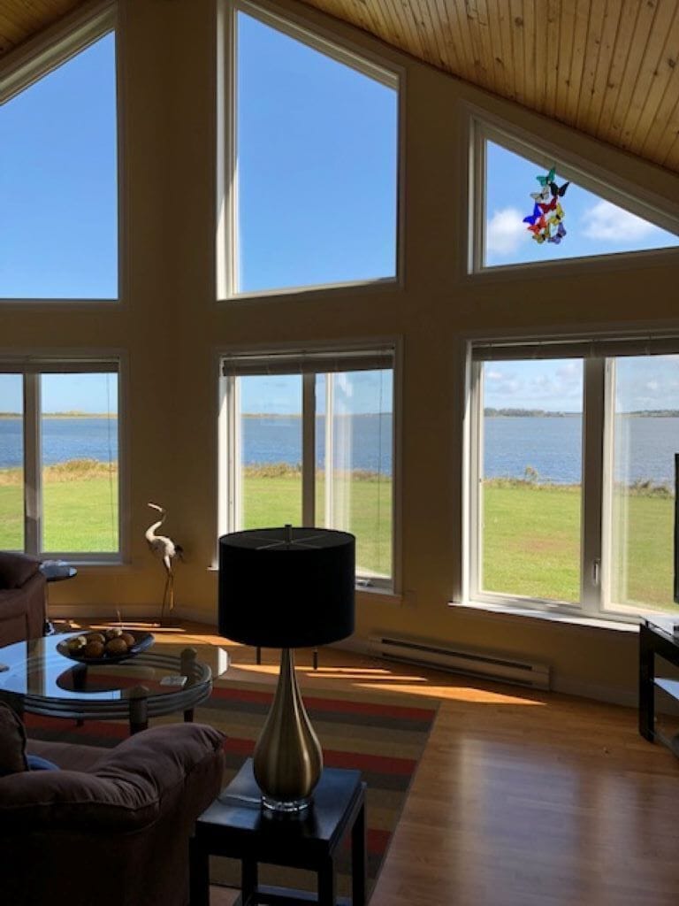 Living room with view