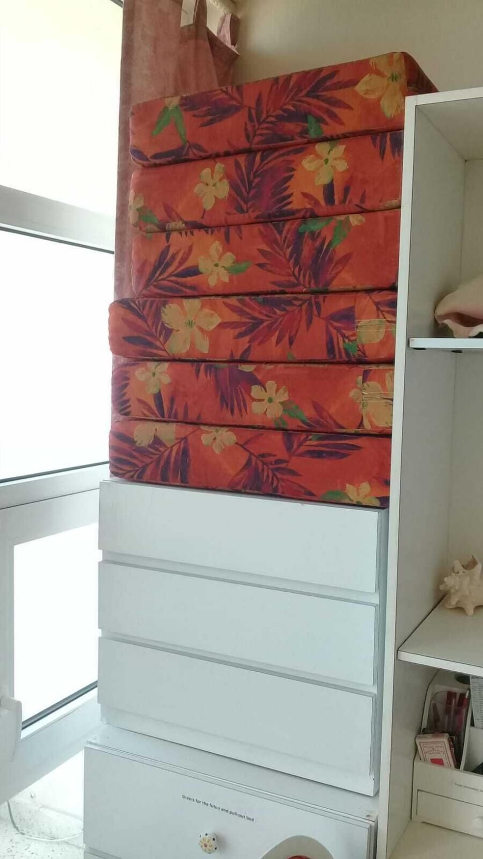 Cushions for futon sofa & king pull out bed in storage
