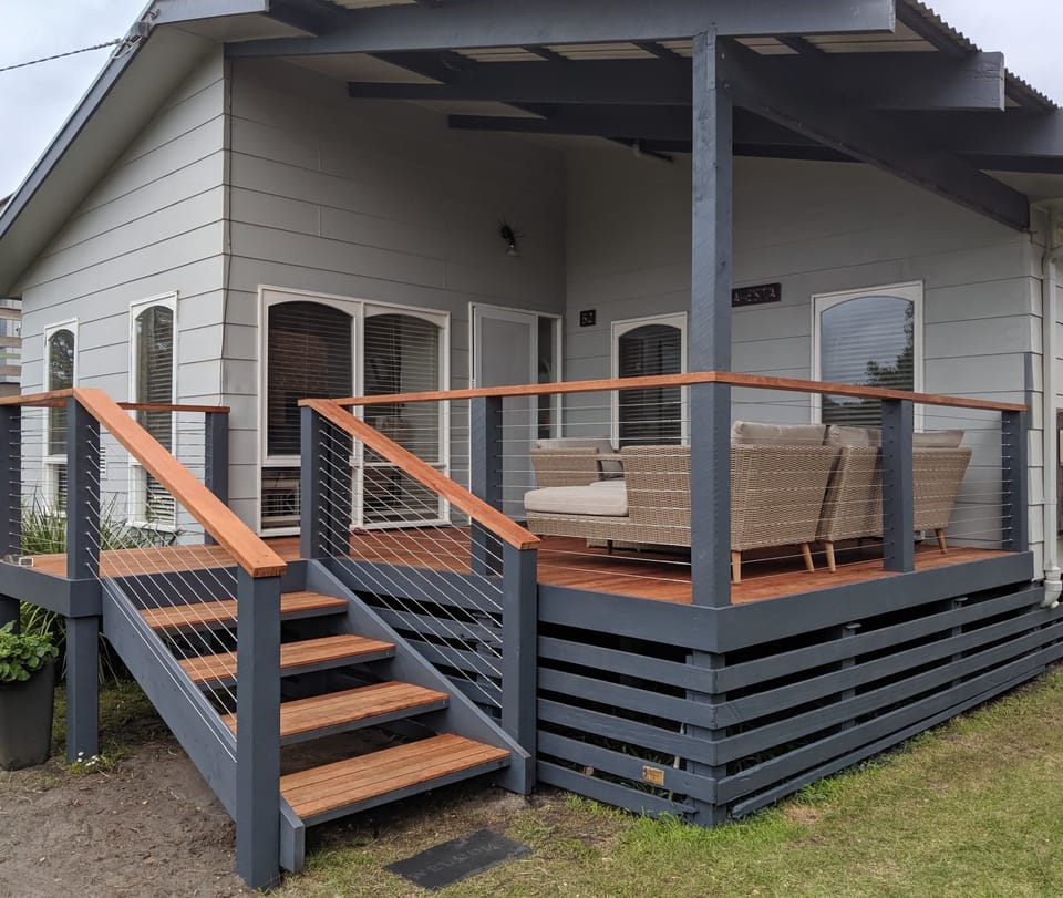 Front south-easterly facing deck
