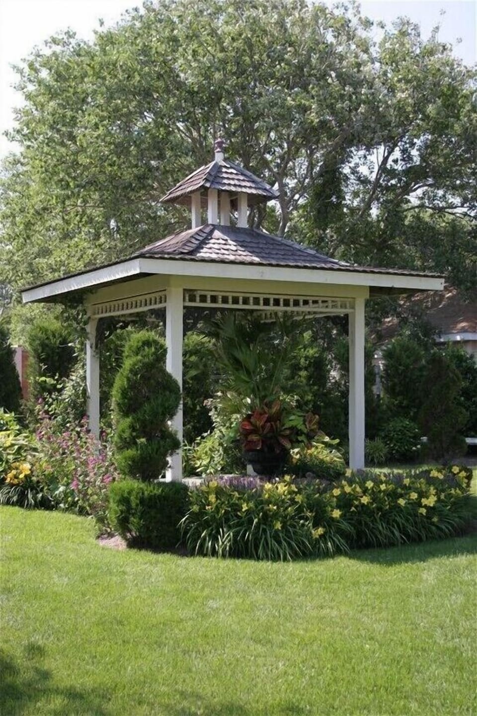 Gazebo in yard