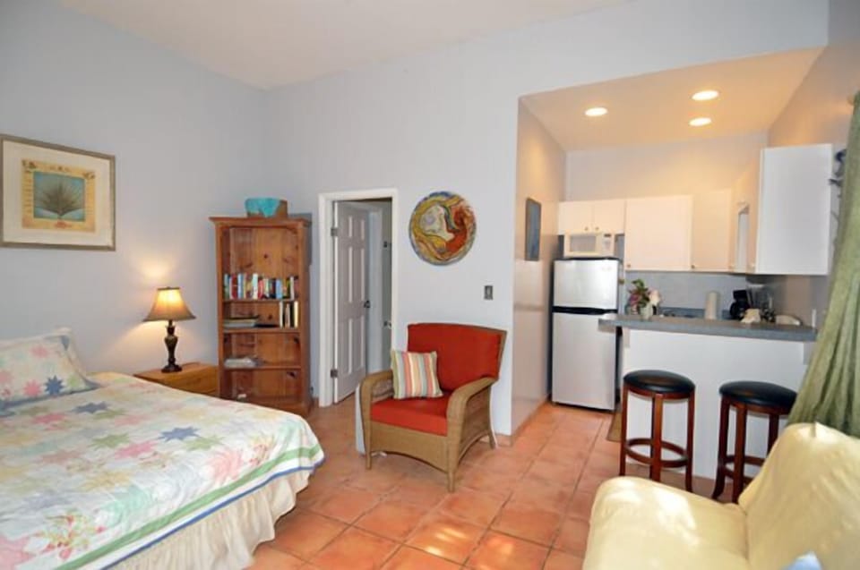 Kitchen off to right.
