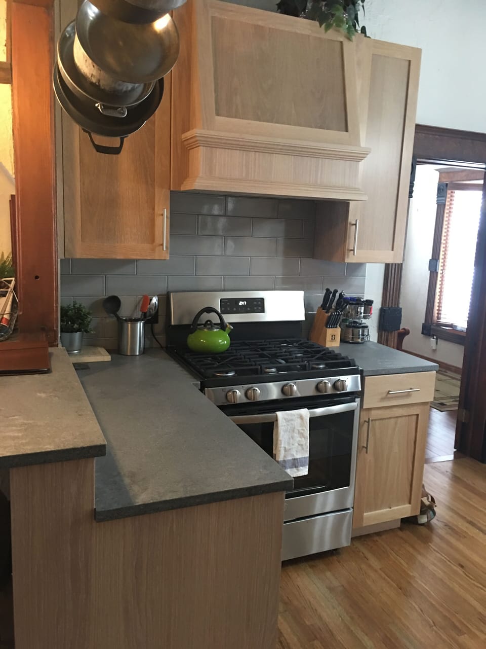 Remodeled Kitchen View with Gas Range (2018) View 4