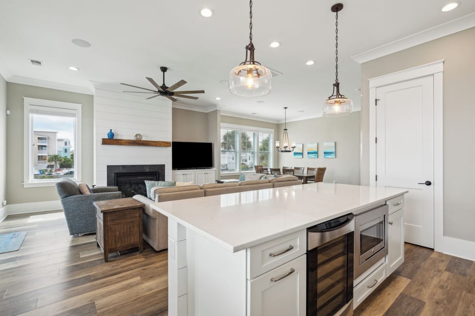 And don't worry about room in the fridge. On top of the large refrigerator there is a wine cooler for your group to use.