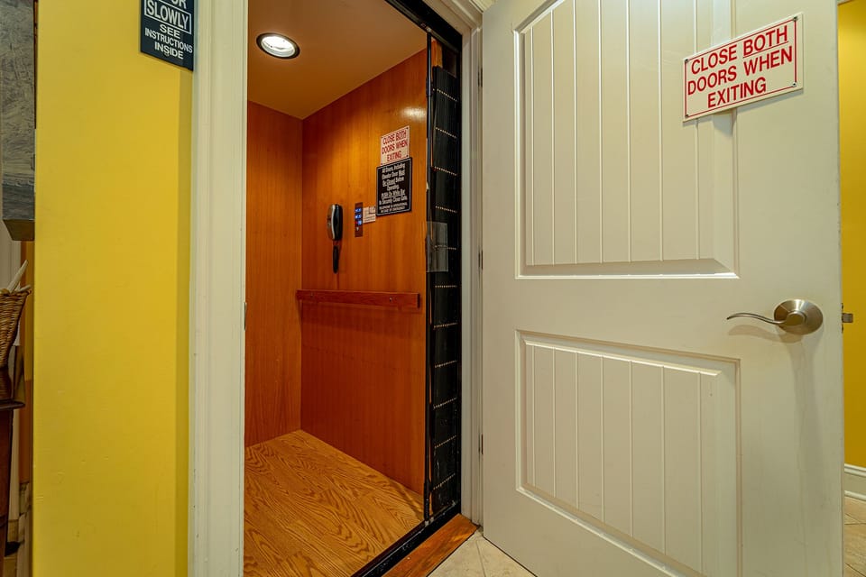Elevator for access to all levels! No more tugging heavy luggage up the stairs!