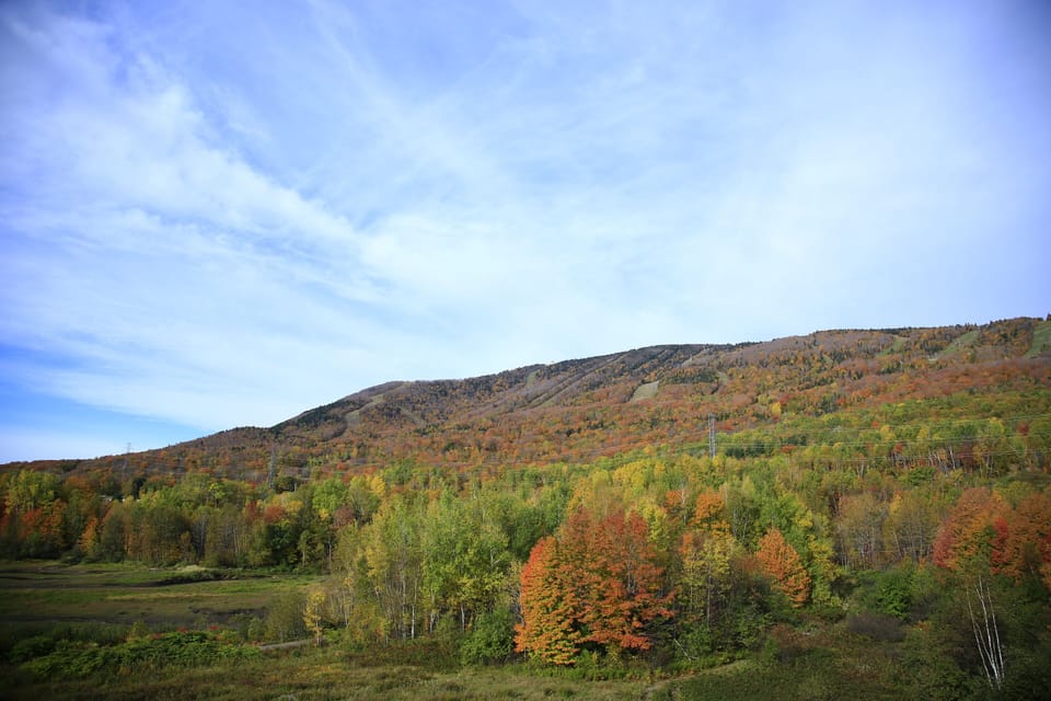 Beautiful Mont-Sainte-Anne in fall