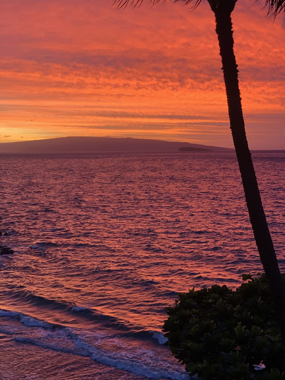 Same front lanai view in the evening - WOW!
