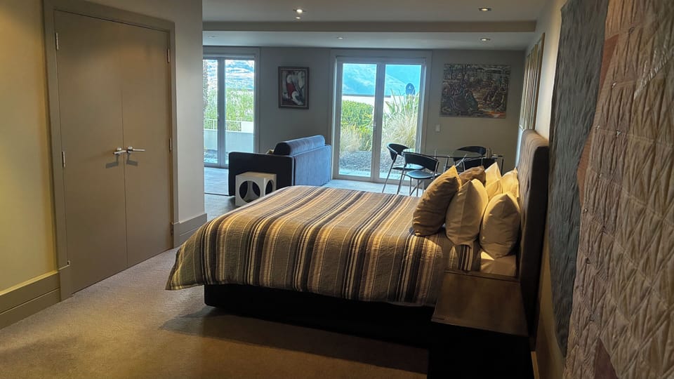 Downstairs room, Queen bed on entry with ensuite opposite