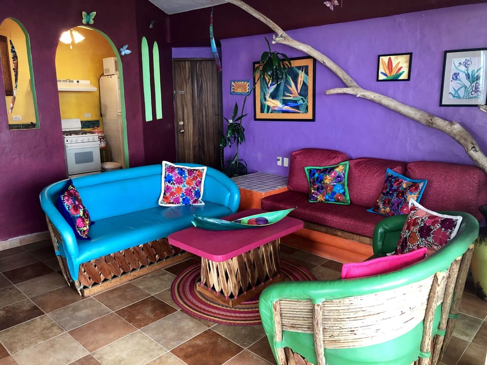 The living room that overlooks Banderas Bay