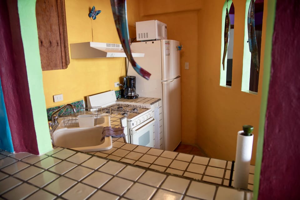 The kitchen is fully stocked with all the amenities