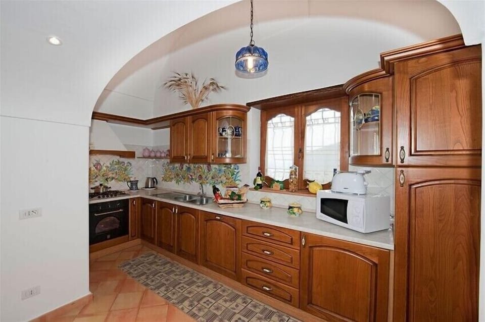 the kitchen