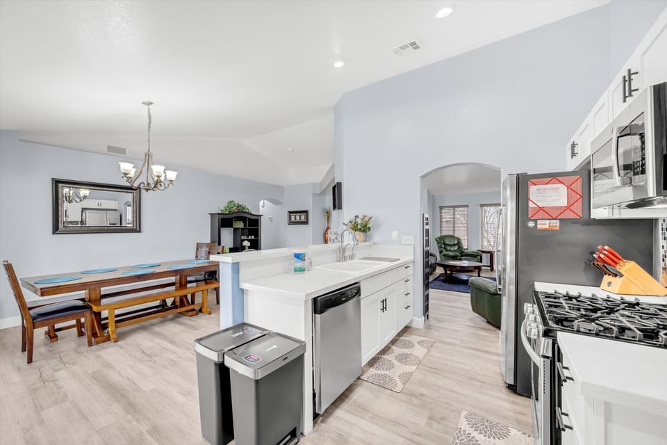 Dishwasher in kitchen