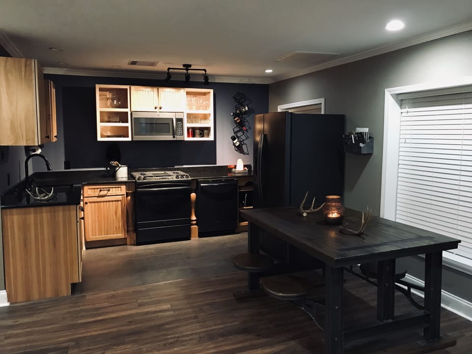 Very nice and well equipped kitchen.  Also has coffee, spices, and condiments.