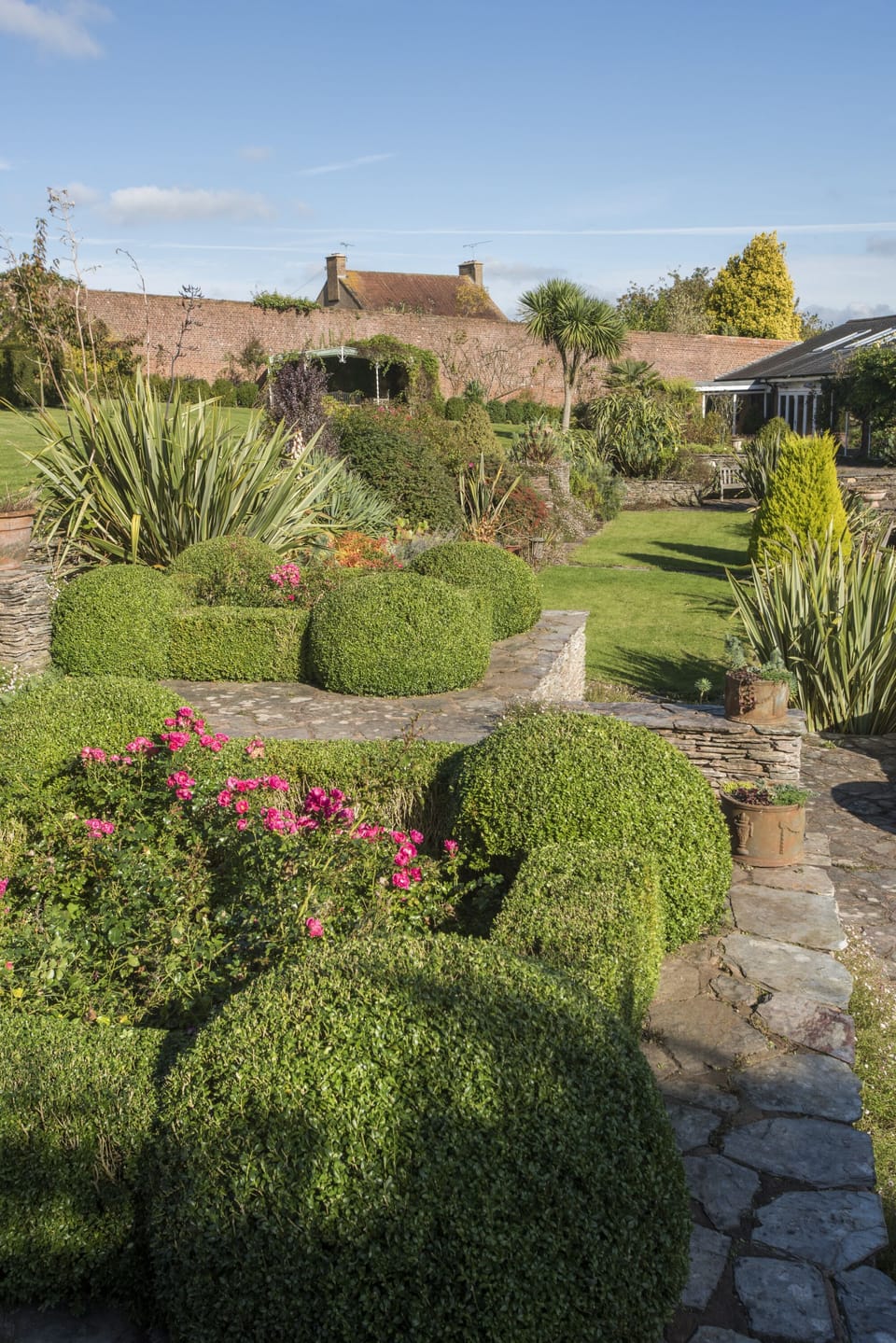 Box Hedging in the walled garden, Oakhampton Park