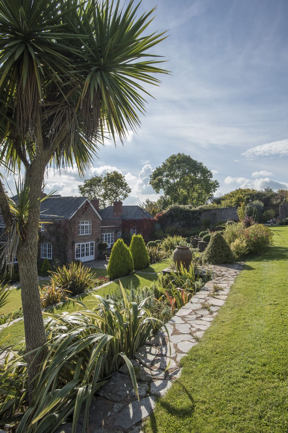 Semi Tropical garden. walled garden of Oakhampton Park