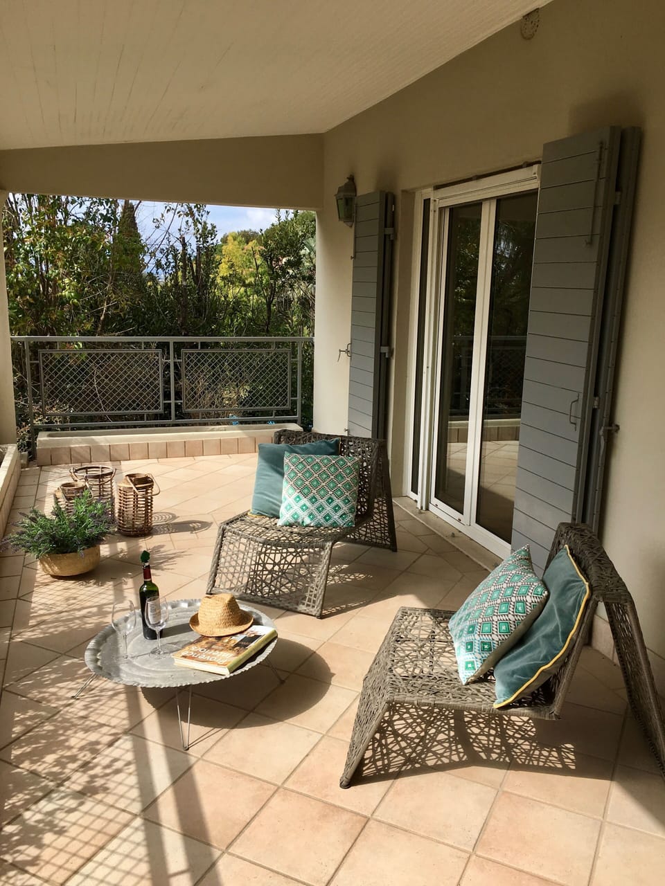 Spacious private balcony for master bedroom