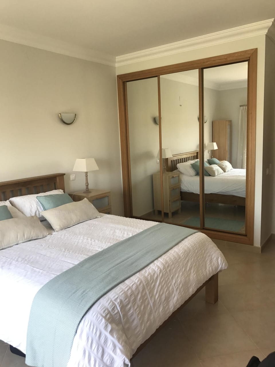 Our new King size bed in the master bedroom with ensuite