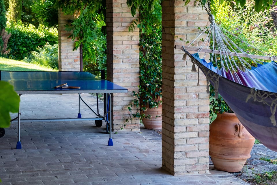 Table tennis in the pool annex
