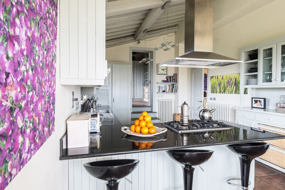 kitchen and view to utility room