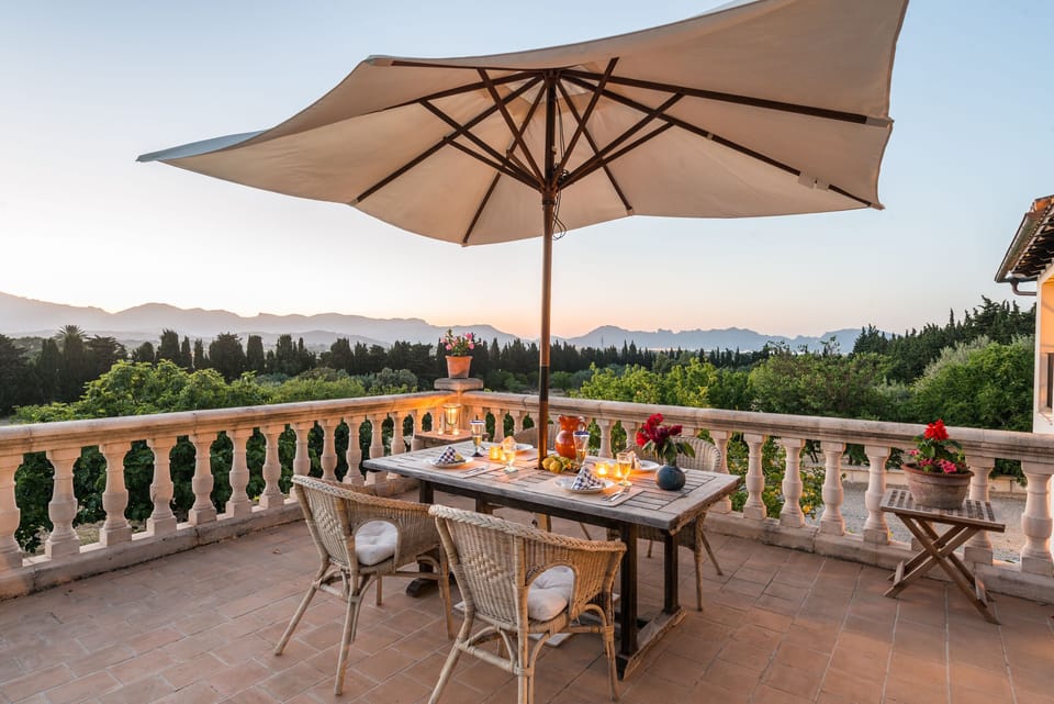 Enjoy your sunset dinner on the upper level.
