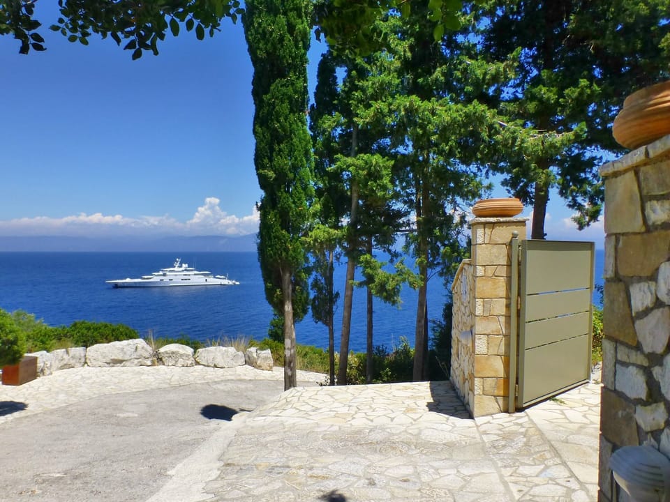 Private driveway and entrance  to Villa Kalypso                 