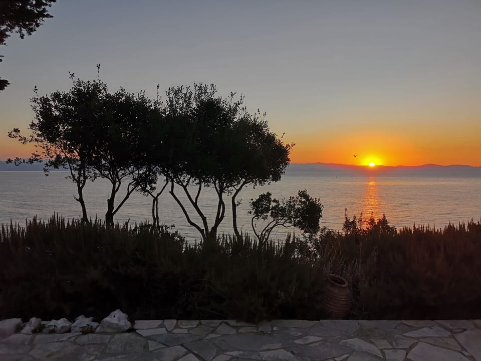Sunrise from the paved outdoor patio