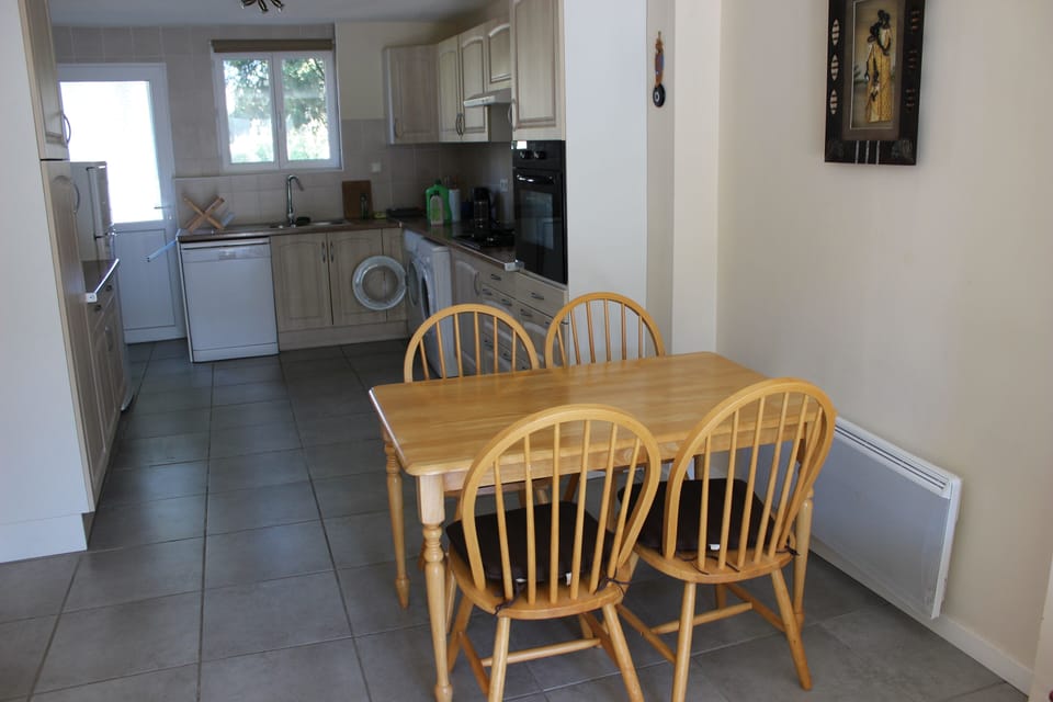 Dining area and kitchen