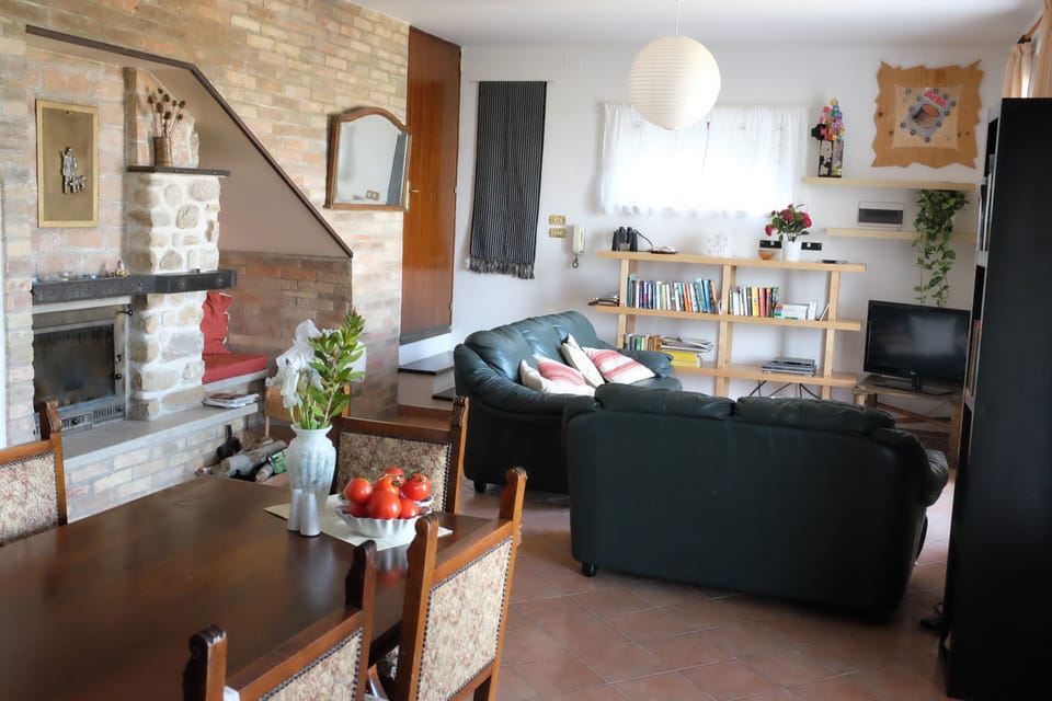 Solid wood dining table and seating.