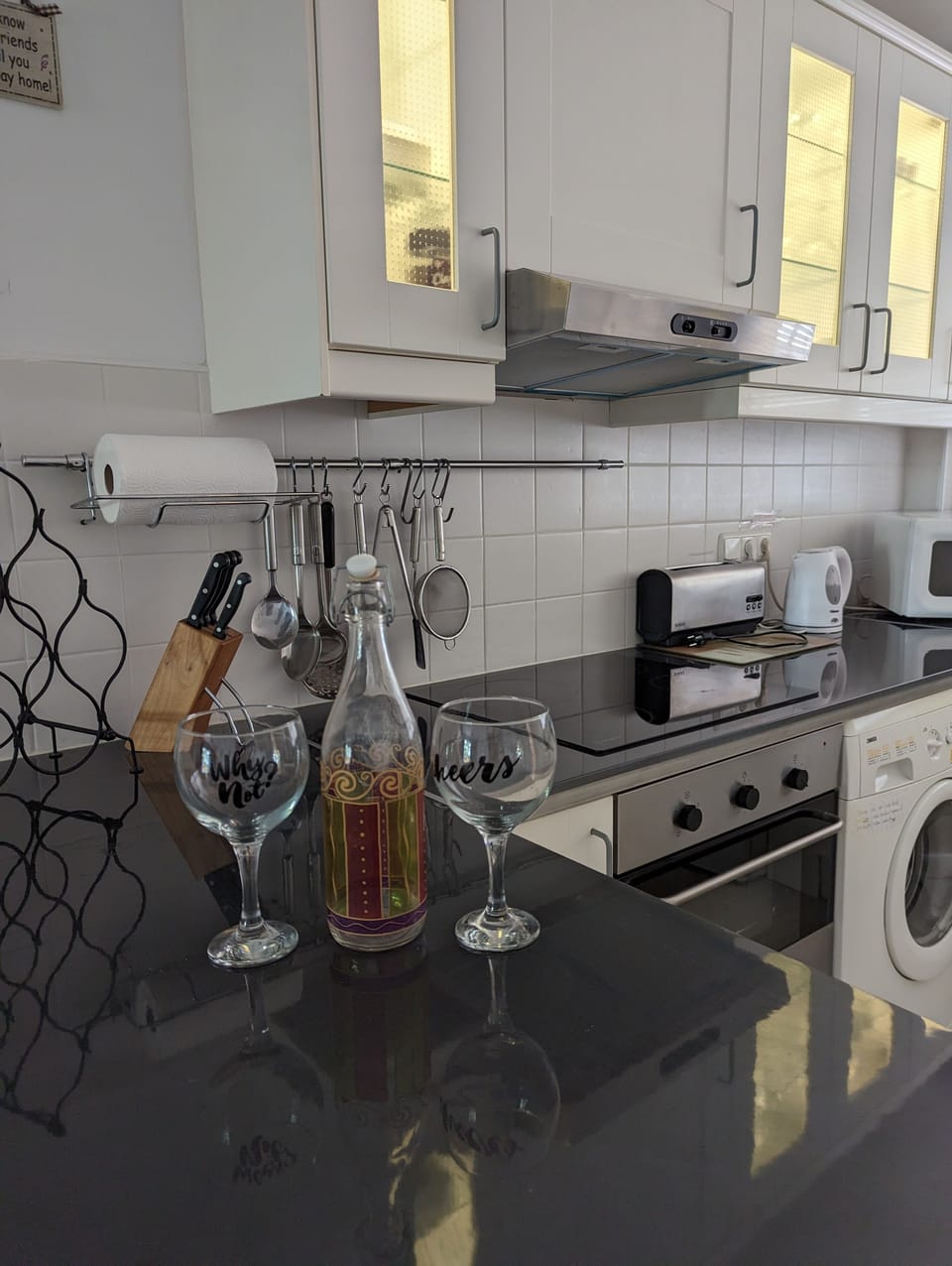 kitchen glass of vino